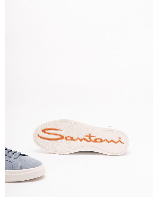 Santoni White 'Dbs Sf1' Sneakers for men
