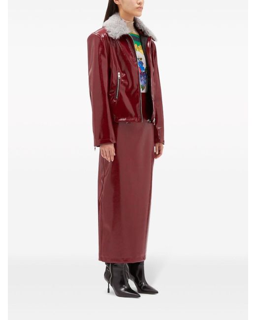 MSGM Red Midi Skirts