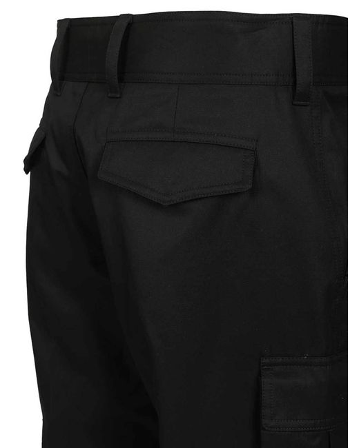 McQueen Black Cargo Pants for men
