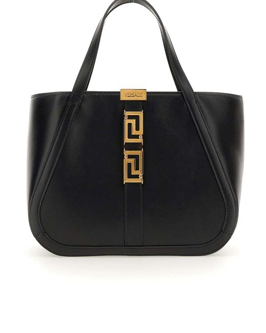 Versace Black Goddess Greek Shopper Bag