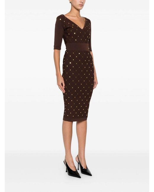 Elisabetta Franchi Brown Dress