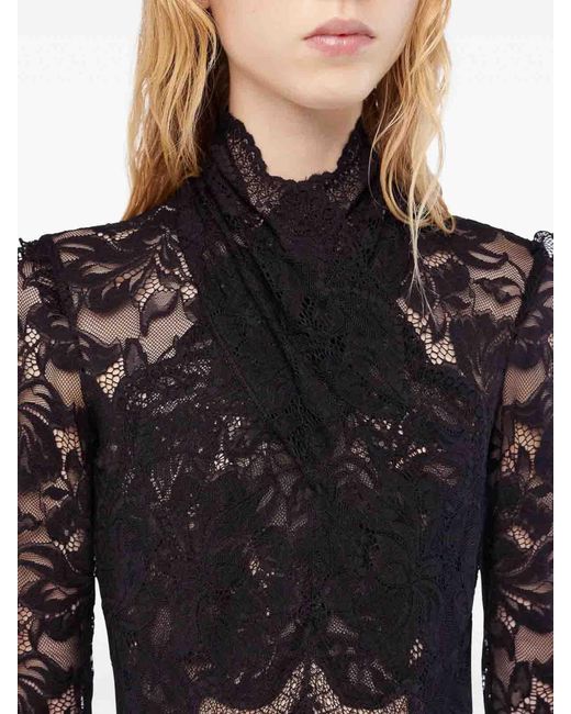 Rabanne Black Long Lace Dress