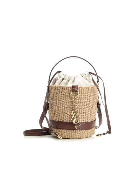 Chloé Metallic Chlo Charms Basket Bag