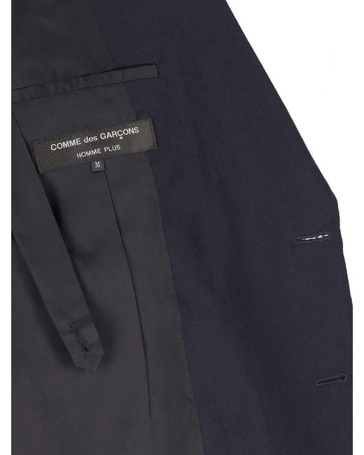 Comme Des Garcons Hommes Plus Blue Double-Breasted Blazer for men