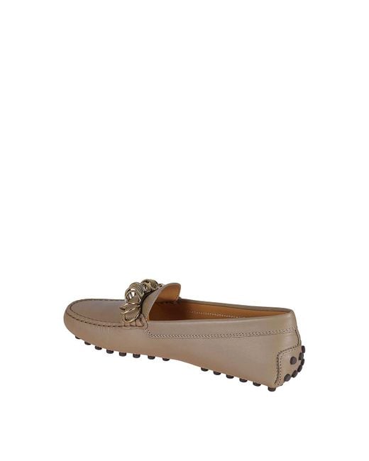 Tod's Gray Leather Rubber