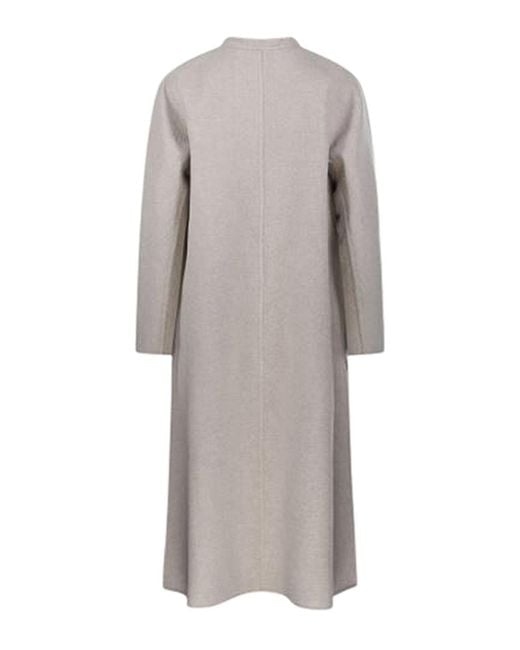 Max Mara Gray Atelier Double Cashmere Flared Coat Gioiosa