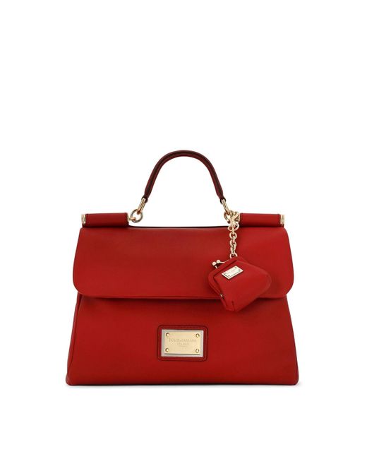 Dolce & Gabbana Red Sicily Shoulder Bag