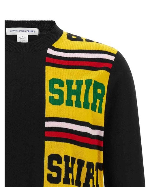 Comme des Garçons Black Intarsia Sweater for men