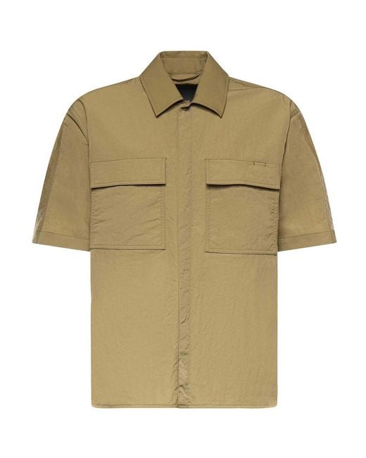 Laminar Green Tech-Crincle Shirt for men