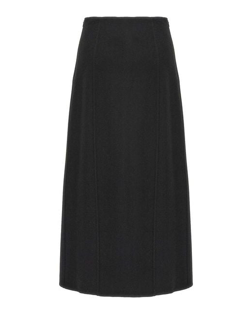 Ermanno Scervino Black Long Cloth Skirt