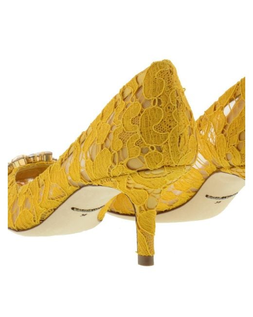 Dolce & Gabbana Yellow Bellucci Pumps