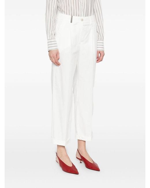 Peserico White Elegant Pants