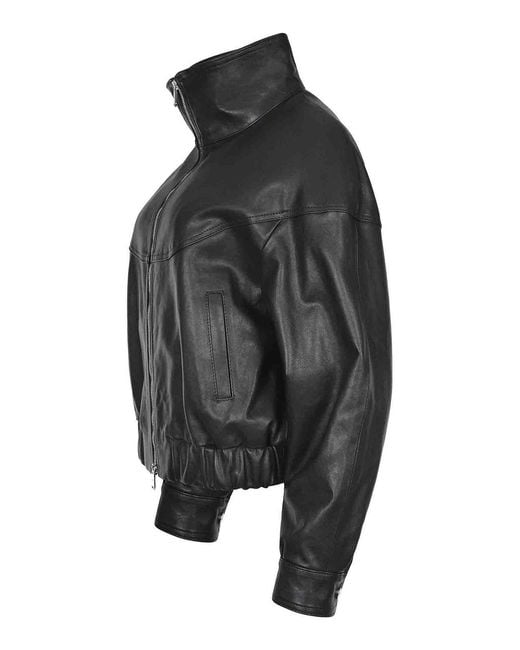 Dondup Black Donup Jacket Mae Of Leather