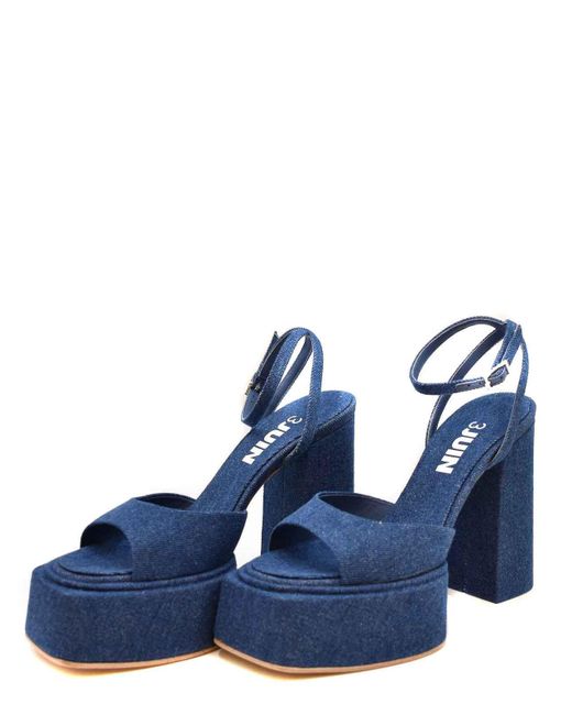 3Juin Blue Denim Sandals