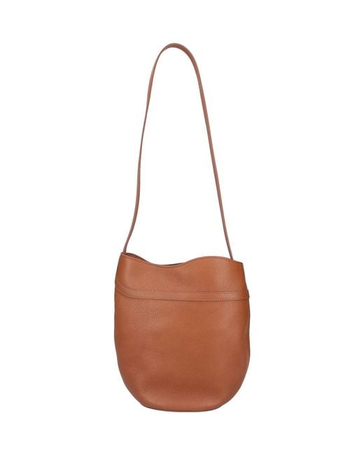 Liffner White Medium Belted Bag Bucket Bag