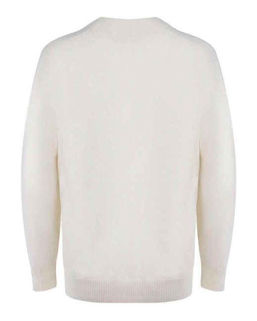 ATOMOFACTORY White Cardigan Made From A Wool Blend