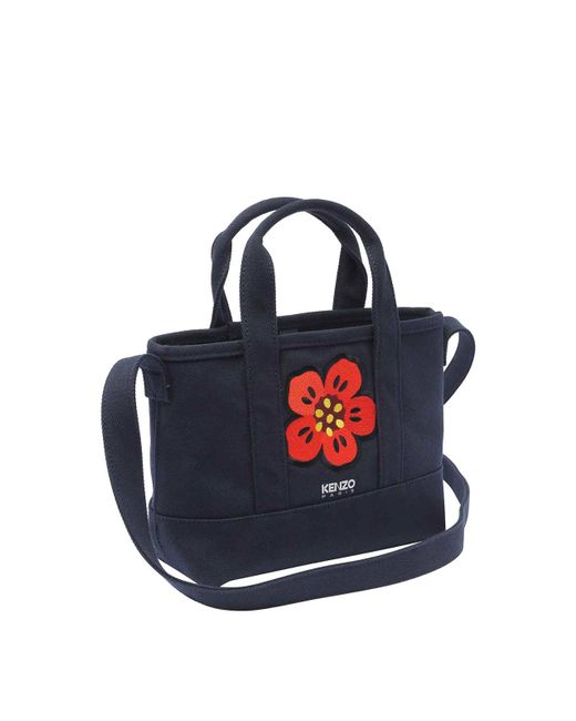 KENZO Blue Small Boke Flower Tote Bag for men