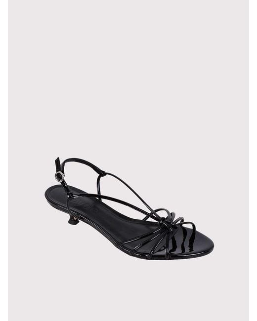 Aeyde Black Amara Woven Sandal