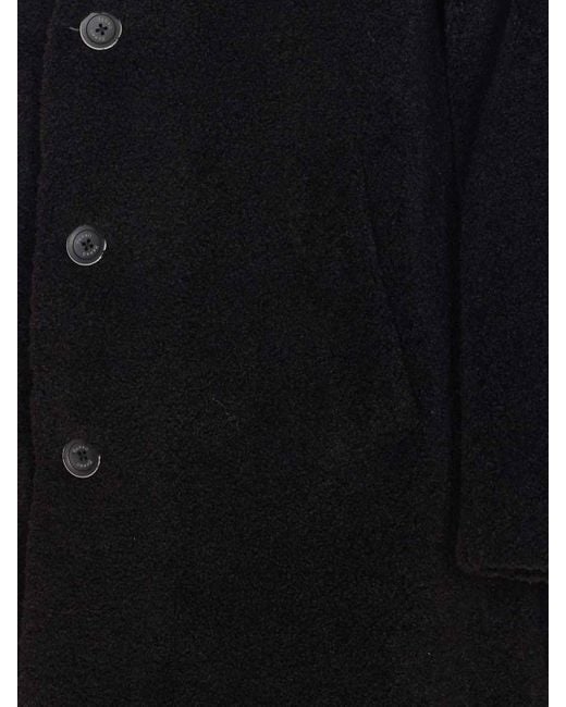 Herno Blue Coat With Frontal Buttons Closure for men