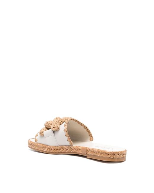 Tod's White Kate Crochet Sandals