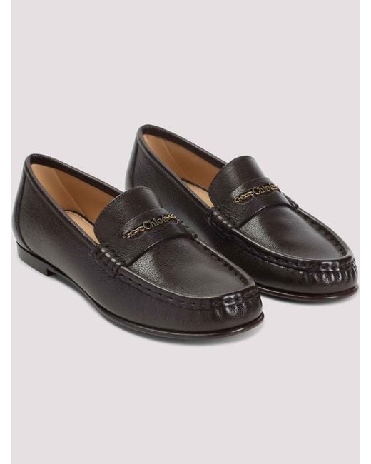 Chloé Gray Loafers