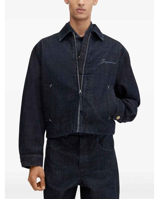 Jacquemus Blue Die Canevas De-Nmes Jeansjacke for men