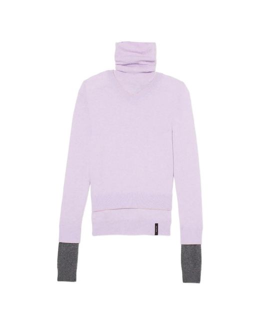 Marc Jacobs Purple Layered Turtleneck Sweater