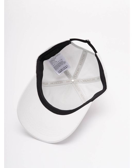Moncler White Baseball Cap