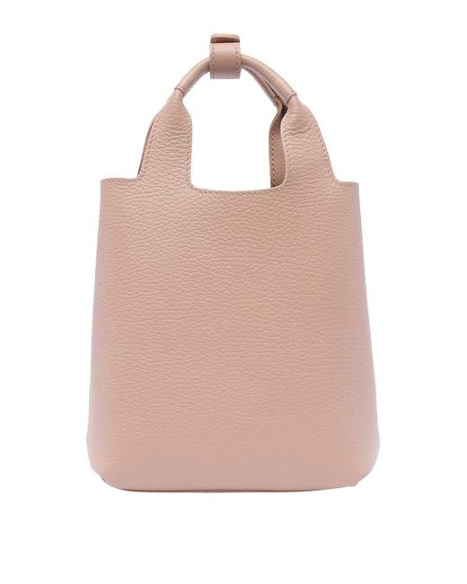 トートバッグ HOGAN H-BAG MINI SHOPPING H EMBOSSED BEIGE ROSATO Hogan Mini H-Bag in Pink | Lyst