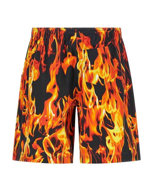 Vetements Orange & Fire' Bermuda Shorts for men