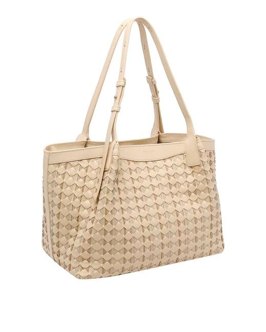 Serapian Natural Small Secret Mosaico Tote Bag