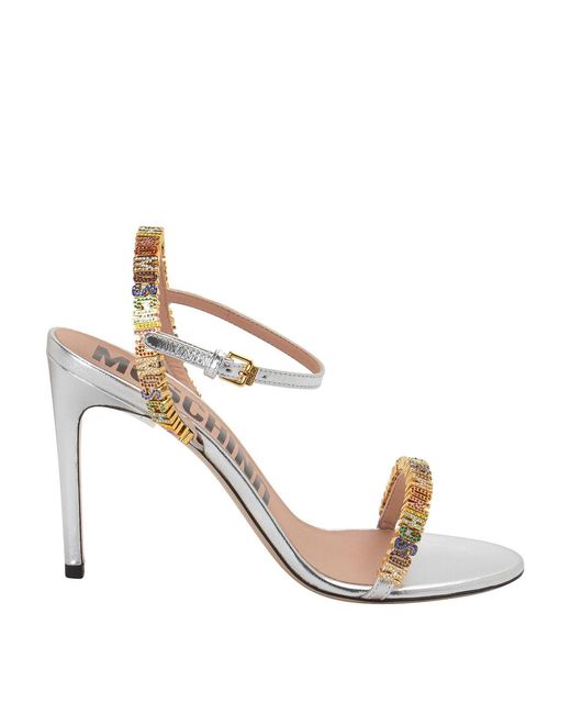 Moschino Metallic Sandals