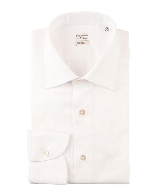 Camicia 100%Cotone di Borriello in White da Uomo