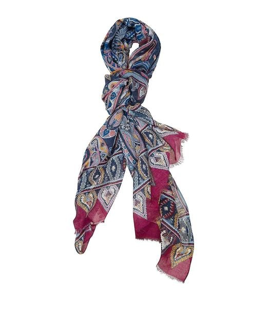 Etro Blue Orfeo Scarf 70X200 for men