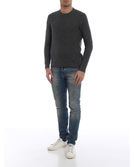 Michael Kors Gray Ash Soft Cotton And Wool Sweater for men