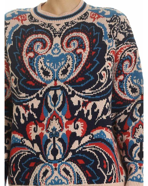 See By Chloé Gray Paisley Jacquard Crewneck Jumper