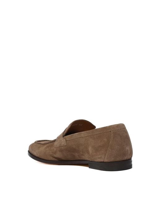 Doucal's Brown Adler Single Buckle Moccasin for men