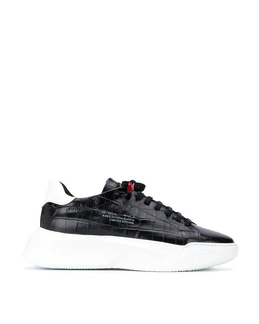 Giuliano Galiano Black Sneakers Uomo Cocco Rip Cocco for men
