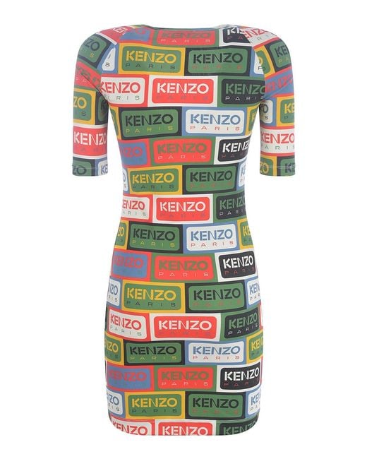 KENZO Gray Mini Dress " Labels"