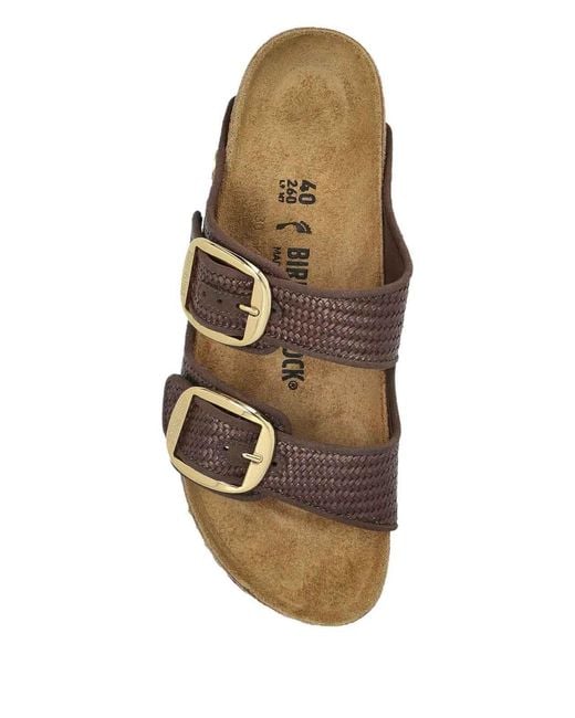 Birkenstock Brown Arizona Big Buckle Raffia
