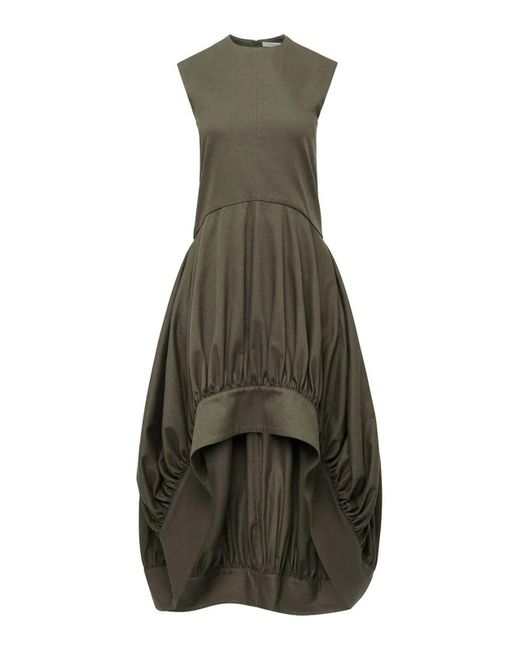J.W. Anderson Green Baloon Hem Sleeveless Dress