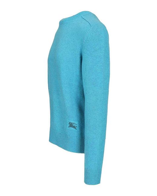 Burberry Blue Cashmere Pullover for men