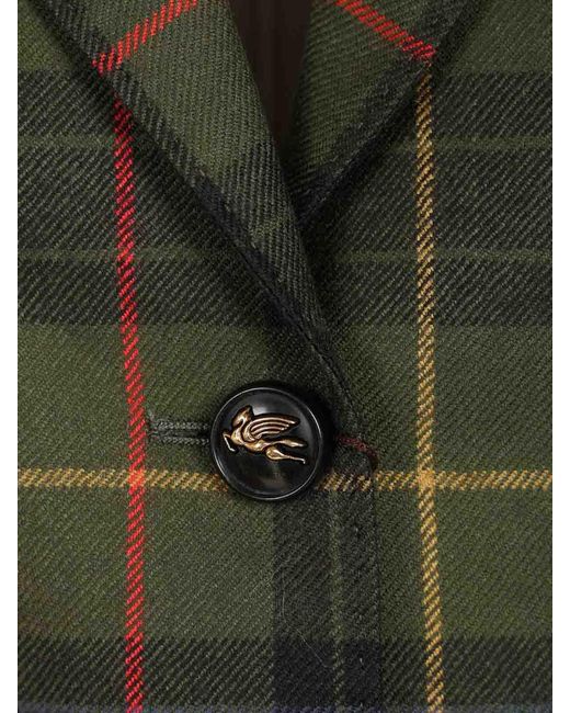 Etro Black Single-Breasted Blazer