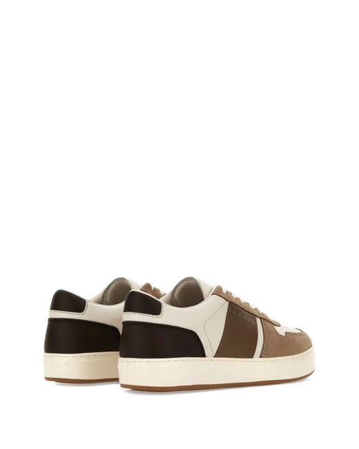 Hogan Brown H-Tv Suede And Nappa Leather Sneakers for men