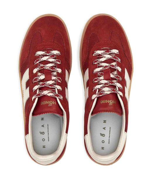 Hogan Red Cool Suede Sneakers