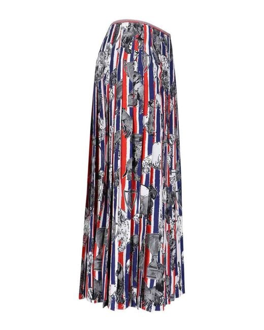 Thom Browne White Hector Pleated Maxi Skirt