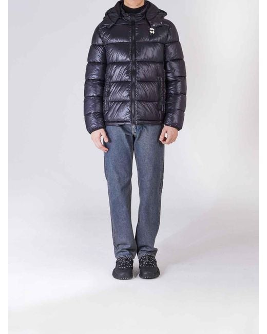 Karl Lagerfeld Blue Lighweight Tokidoki Duffle Jacket for men