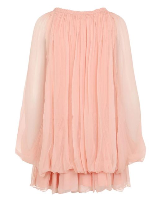 Chloé Pink Silk Mini Dress