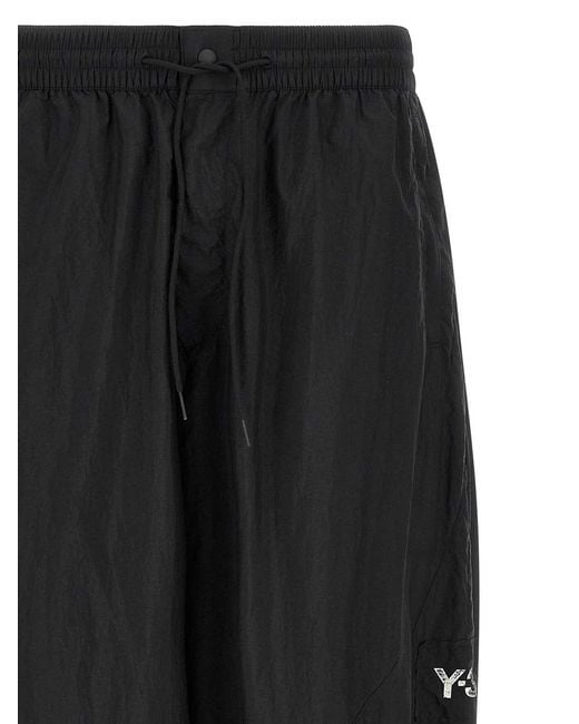 Y-3 Black Rough-Edged Joggers for men