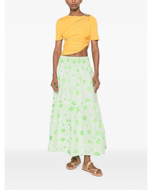ORSINA Green Animalier Skirt